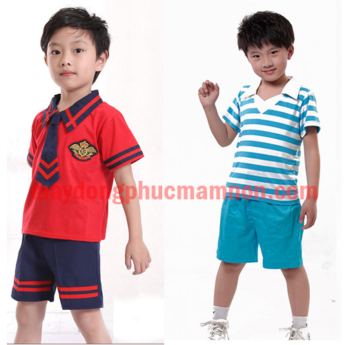 May đồng phục mầm non bé trai  | May dong phuc mam non be trai